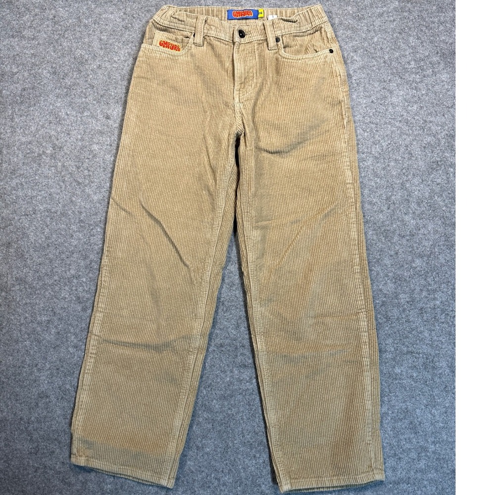 Empyre Loose Fit Corduroy Pants 26 Tan Khaki Skate Streetwear Cotton